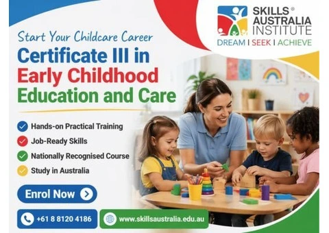 Study Cert 3 Early Childhood Education and Care in Adelaide