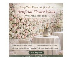 Bring Your Event to Life with an Artificial Flower Walls Available for Hire