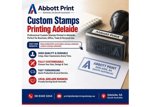 Custom Stamps Printing Adelaide For Reliable Daily Business Use