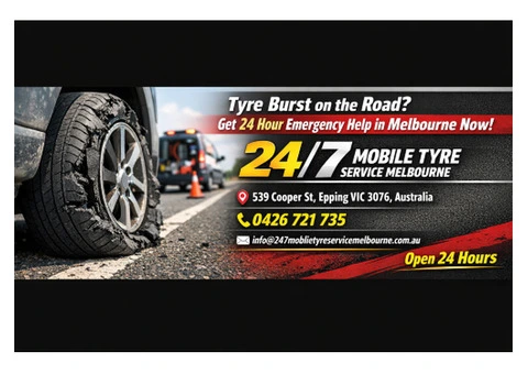 24 Hour Tyre Repair in Melbourne - Emergency Tyre Assistance Anytime in Melbourne