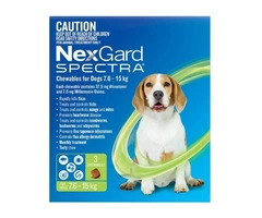Nexgard Spectra Medium Dogs (7.6 - 15kg) Green