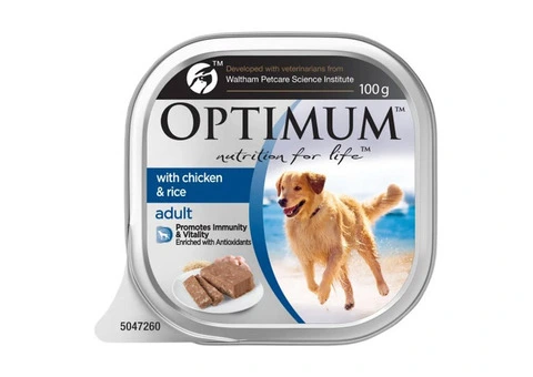 Optimum Adult Chicken and Rice Wet Dog Food