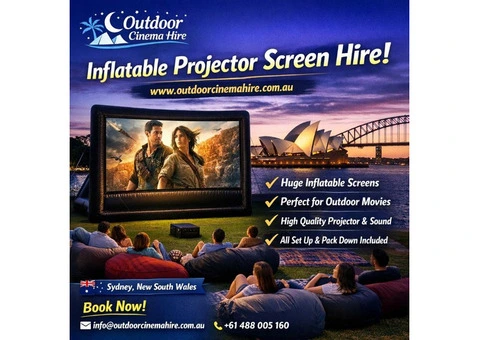 Inflatable Projector Screen Hire for Backyard Movies and Outdoor Events