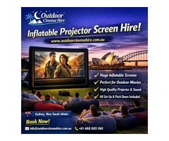 Inflatable Projector Screen Hire for Backyard Movies and Outdoor Events