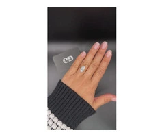 3.5 Carat Marquise Lab Grown Diamond Ring – Hidden Halo Two Tone Solitaire