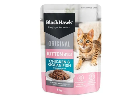 Black Hawk Kitten Chicken & Ocean Fish Chunks in Gravy