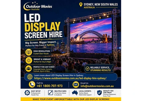 LED Display Screen Hire Sydney – Bright, Flexible & Event-Ready