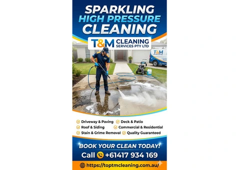 Sparkling High Pressure Cleaning with T&M Cleaning Services PTY LTD!
