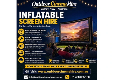 Affordable Inflatable Screen Hire for Outdoor Movie Nights