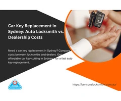 Auto Locksmith vs Dealership for Car Key Replacement in Sydney: Which Is Cheaper?