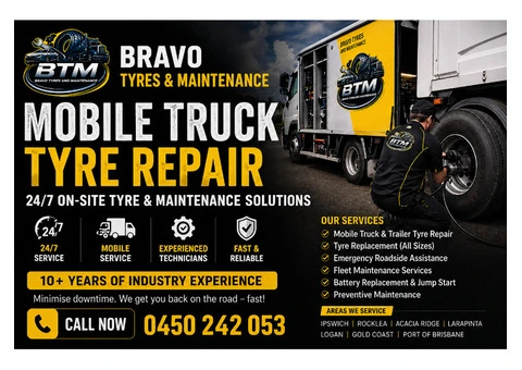 Mobile Truck Tyre Repair & Fleet Maintenance 24/7