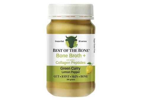 Buy Bone Broth + Collagen Peptides Green Curry Lemon Pepper Online