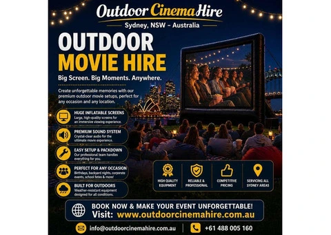 Outdoor Movie Hire for Backyard Nights, Events, and Community Gatherings