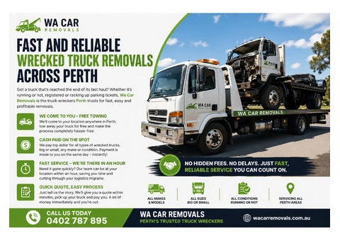 Fast and Reliable Wrecked Truck Removals Across Perth