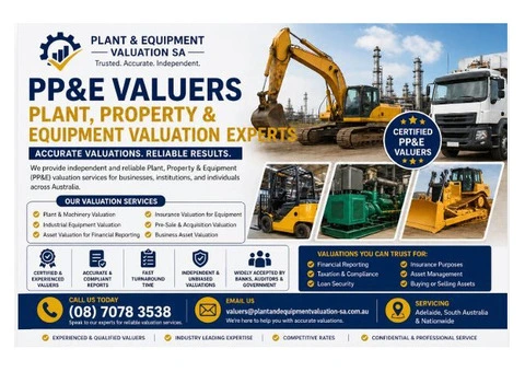 PP&E Valuers – Plant & Equipment Valuation Experts