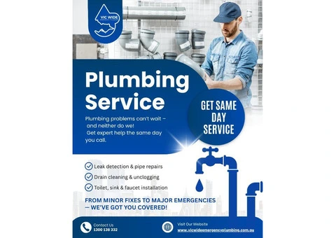 Same Day Plumbing Service – Fast & Reliable
