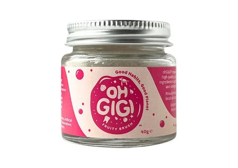 Choose Fruity Freshness with Ohgigi Organic Tooth Powder Fruity Brush