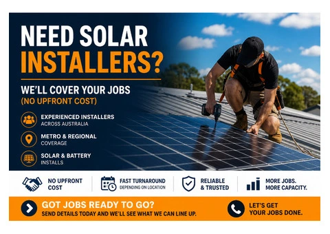 Need Reliable Solar Installers? We’ll Cover Your Jobs No Upfront Cost - 1/8