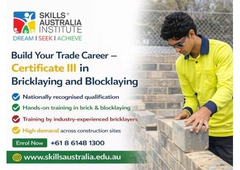 Start a Skilled Career with Certificate 3 in Bricklaying Blocklaying