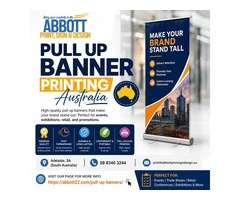 Pull Up Banner Printing Australia For Portable And Professional Displays
