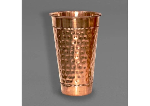 Buy Hammered Copper Classic Tumbler | 100% Pure Ayurvedic Copper Glass