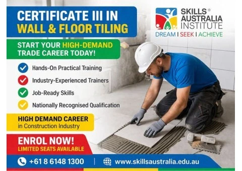 Cert 3 Wall and Floor Tiling Course in Perth – Apply Now!