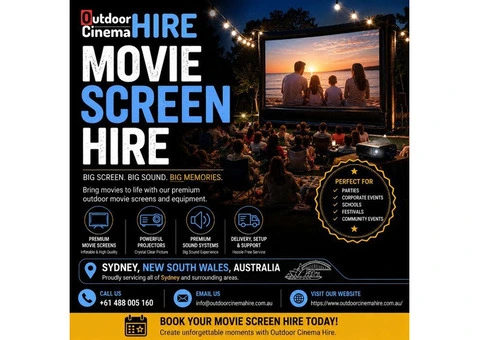 Movie Screen Hire for Backyard Cinema Nights and Outdoor Events