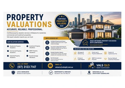 Residential & Commercial Property Valuations in Brisbane