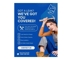 GOT A LEAK? WE’VE GOT YOU COVERED