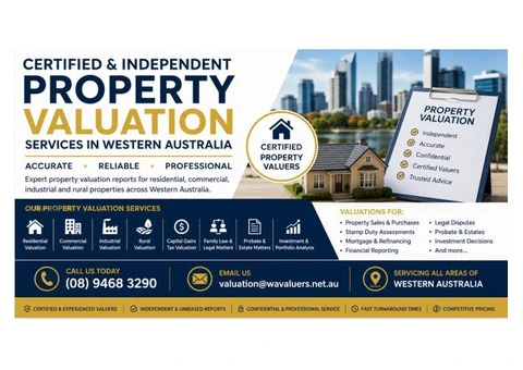 Certified Property Valuation Services in Western Australia