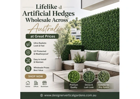 Lifelike Artificial Hedges Wholesale Across Australia at Great Prices