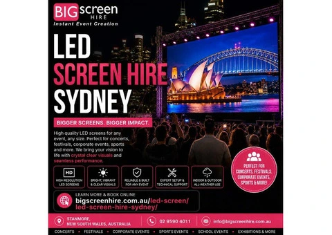 Create Bigger Event Moments with Led Screen Hire Sydney Services