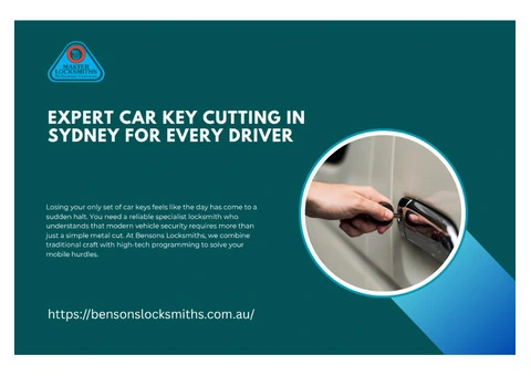 Expert Car Key Cutting in Sydney for Every Driver