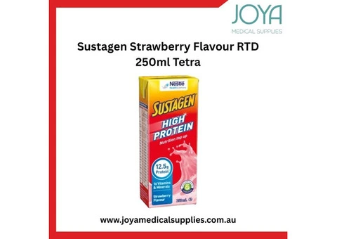 Buy Sustagen Strawberry Flavour RTD 250ml Tetra - Joya Medical Supplies