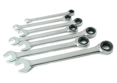 Ratchet spanner set 7 piece SAE