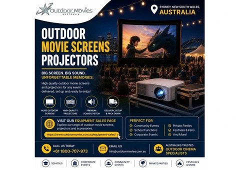 Outdoor Movie Screens Projectors for Events and Backyard Cinema Nights