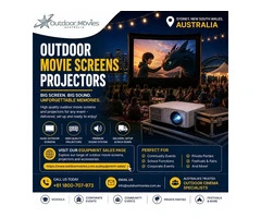 Outdoor Movie Screens Projectors for Events and Backyard Cinema Nights