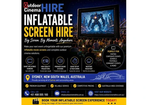 Inflatable Screen Hire for Outdoor Movie Nights Across Australia Today