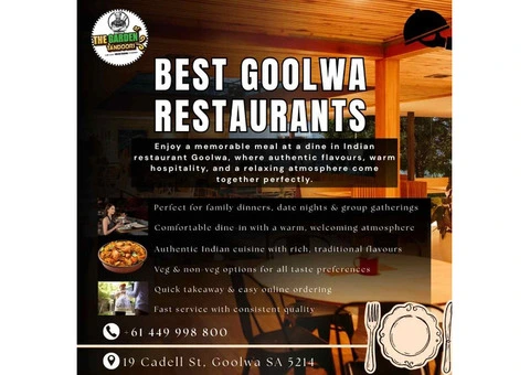 The Garden Tandoori – One of the Best Restaurants Goolwa