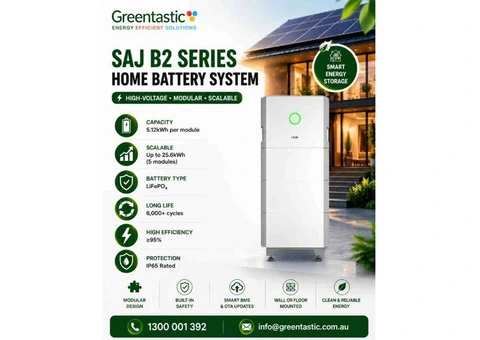 SAJ B2 Series Home Battery System – Reliable Smart Energy Storage for Your Home