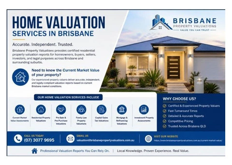 Home Valuation Services in Brisbane – Accurate Property Market Value Reports