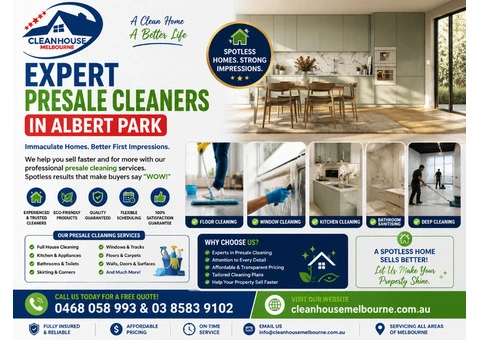 Expert Presale Cleaners in Albert Park | Maximize Home Value - 1/5