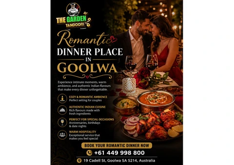 The Garden Tandoori – Intimate Romantic Dinner Place in Goolwa