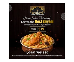 Best Indian Restaurant Near Gosford, NSW for Authentic & Flavourful Biryani | Crown Indian