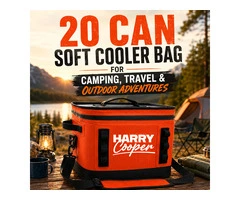 20 Can Soft Cooler Bag for Camping, Travel & Outdoor Adventures