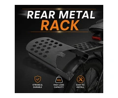 Durable Rear Metal Rack for E-Bikes | Pasio Bike Accessories