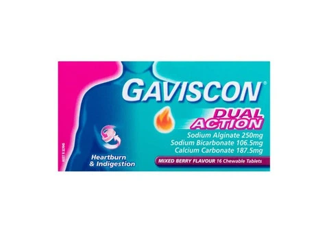 Buy Gaviscon Dual Action Chewable Mixed Berry 16 & 48 Tablets Australia
