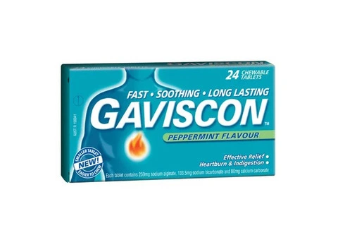 Buy Gaviscon Chewable Peppermint 24 & 48 Tablets Australia