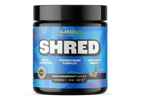 Buy Famous Nutrition Shred Pine Passionfruit 175g Australia