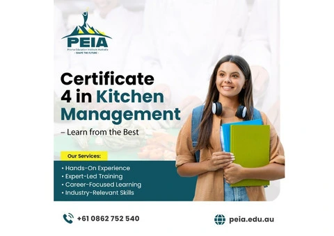 Master Certificate IV in Kitchen Management Learning Resources at PEIA
